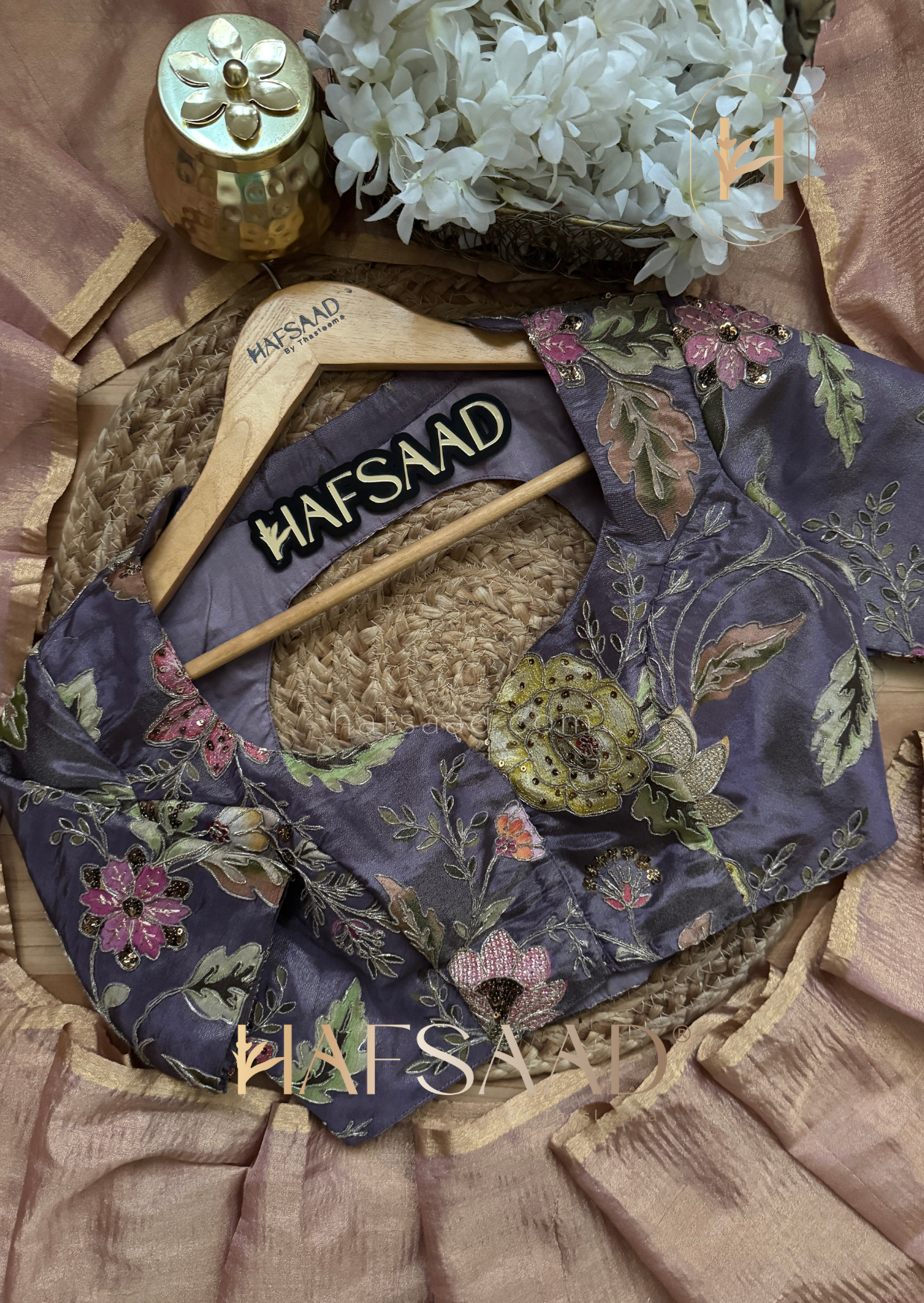 Yara - Soft semi tissue saree (Pink & Purple)