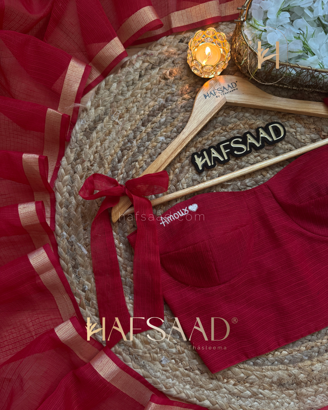 Amour - Pure Kota saree (red)