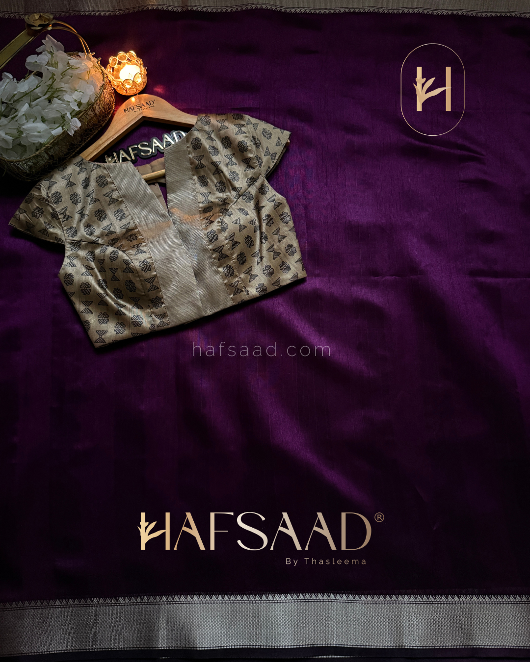 Janu - Soft Tussar silk saree (purple)