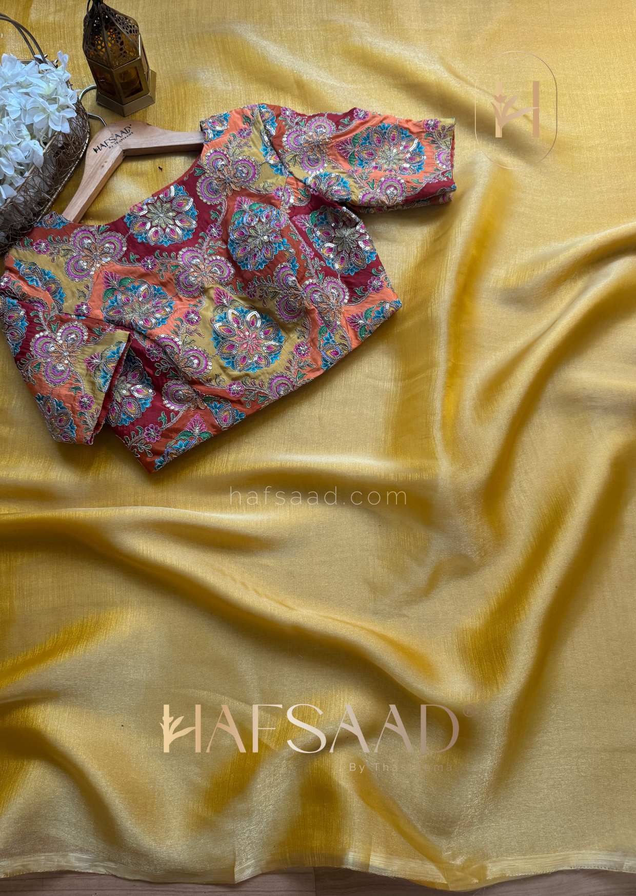 Anya - Soft tissue saree (Yellow)