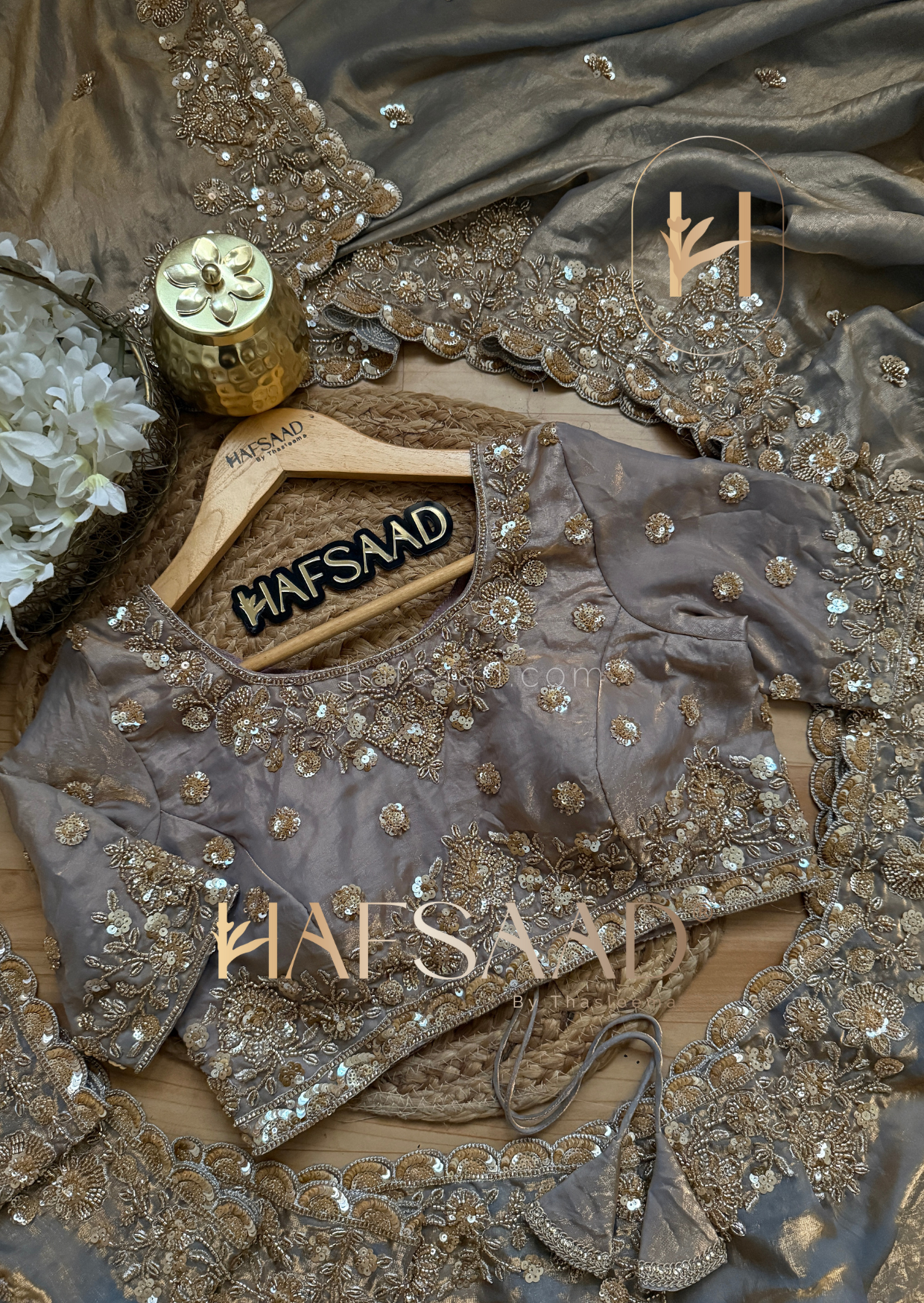 Zainab - Stardust satin saree