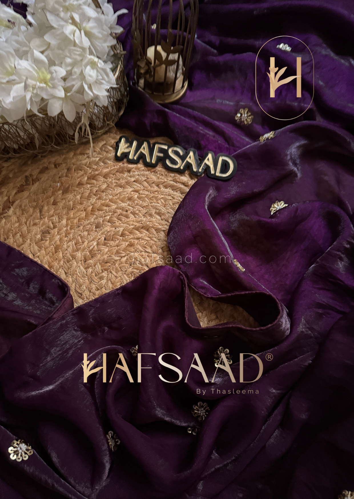 Andrea- Satin organza saree