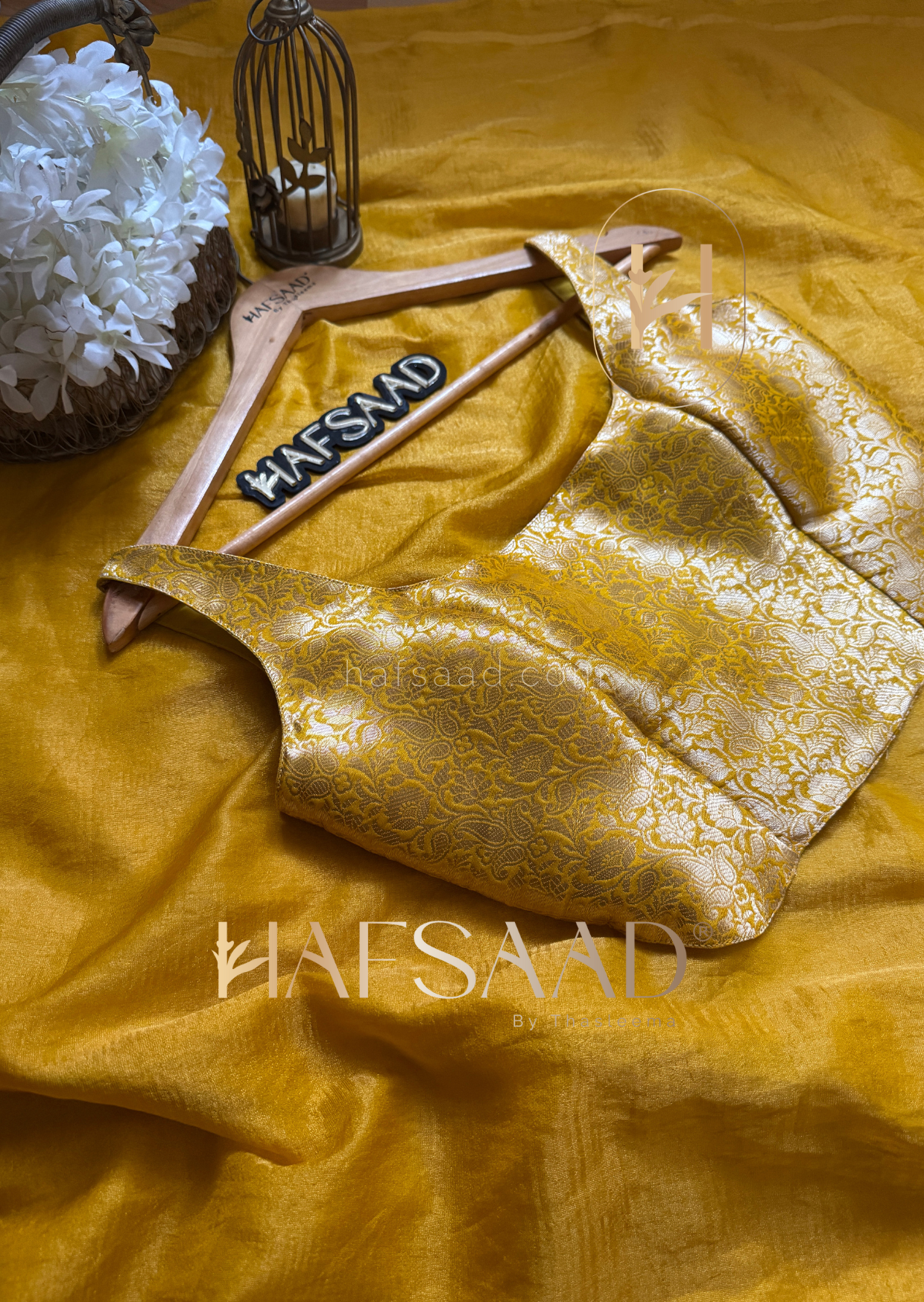 Nida- Soft semi tissue saree (Yellow)