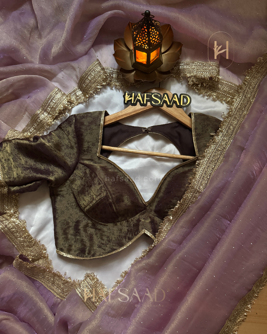 Simran- Kiran Lace Saree (Lilac)