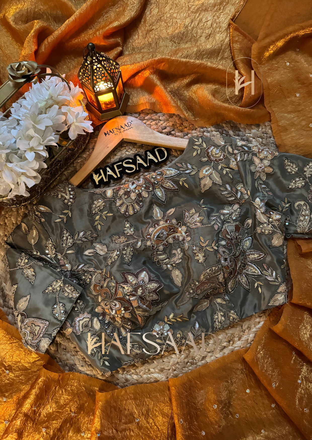 Avika - Sequins chinnon saree