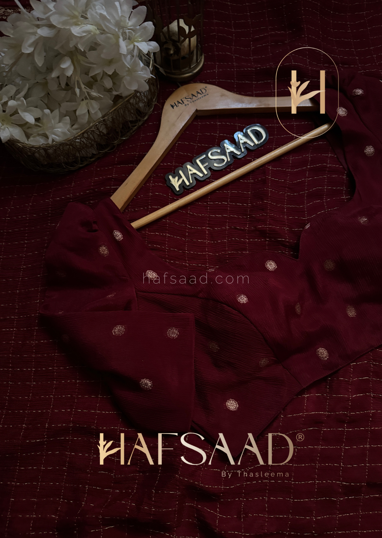 Madrasi - Premium crushed chinnon saree (Burgundy)