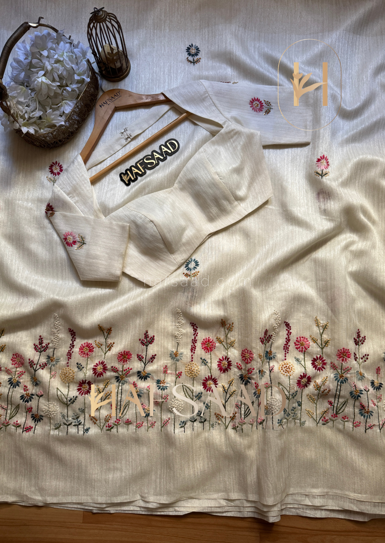 Noorin - Soft tussar linen saree