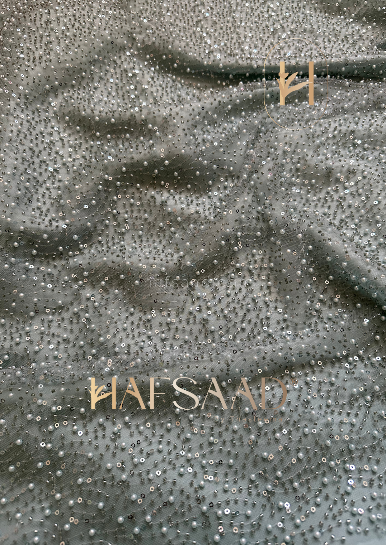 Medusa- Designer satin organza saree (Tiffany)
