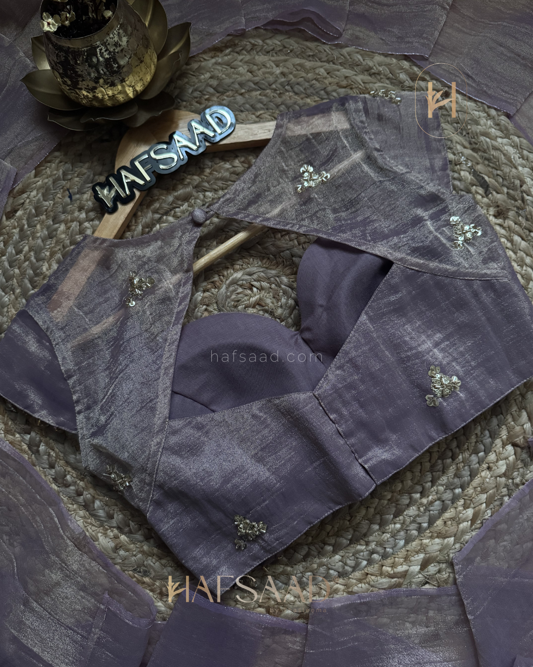 Saira-Imported Tissue Saree (grey)