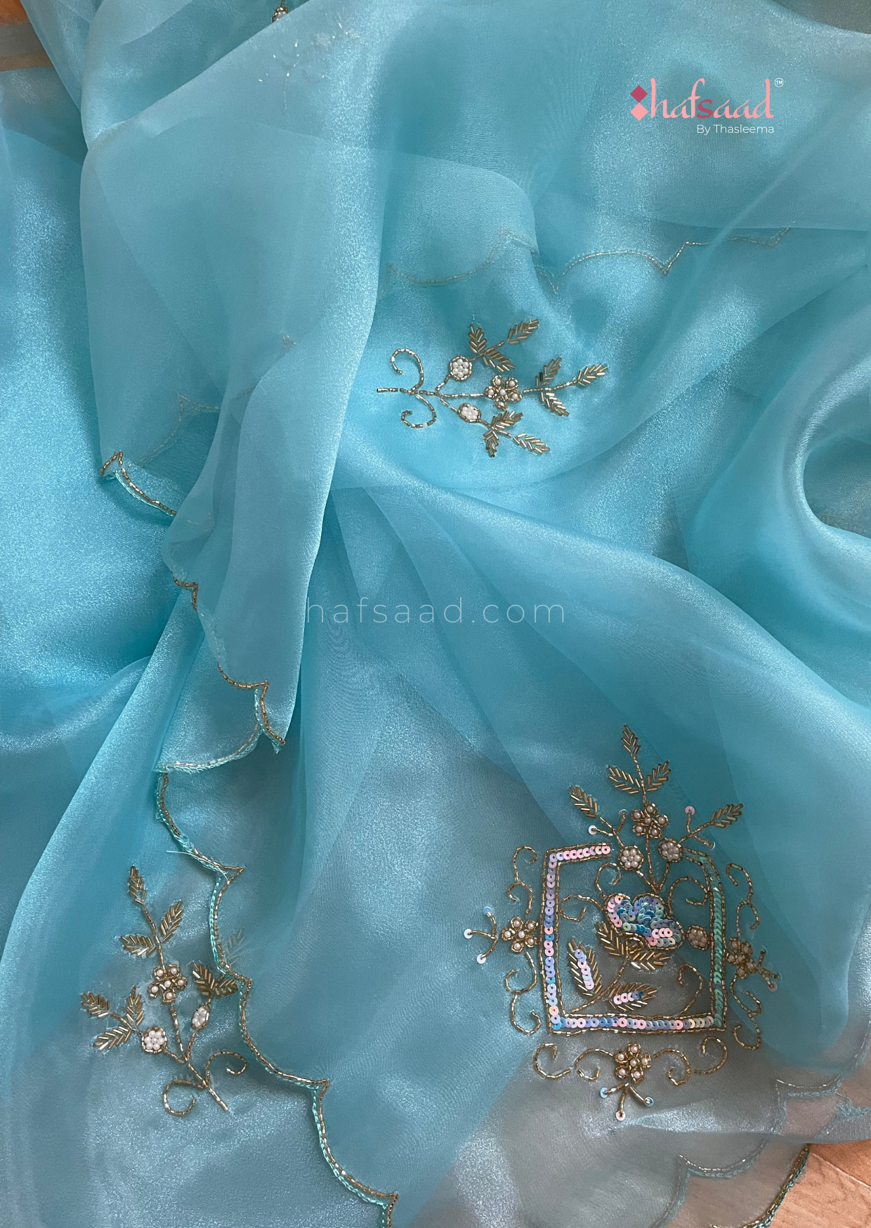 Ravali- Handwork organza saree