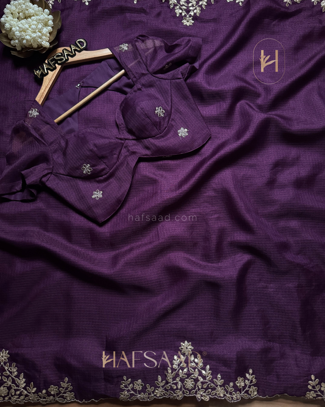 Rubita- Gota Work Saree (Purple)