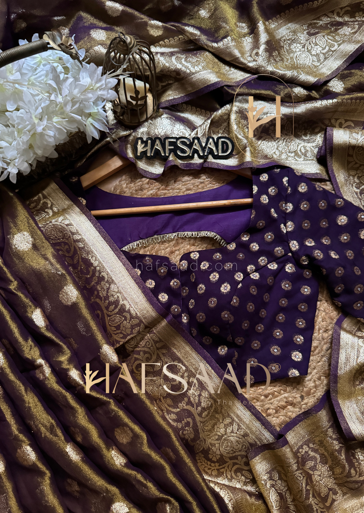 Sita - Semi tissue silk saree (Purple)