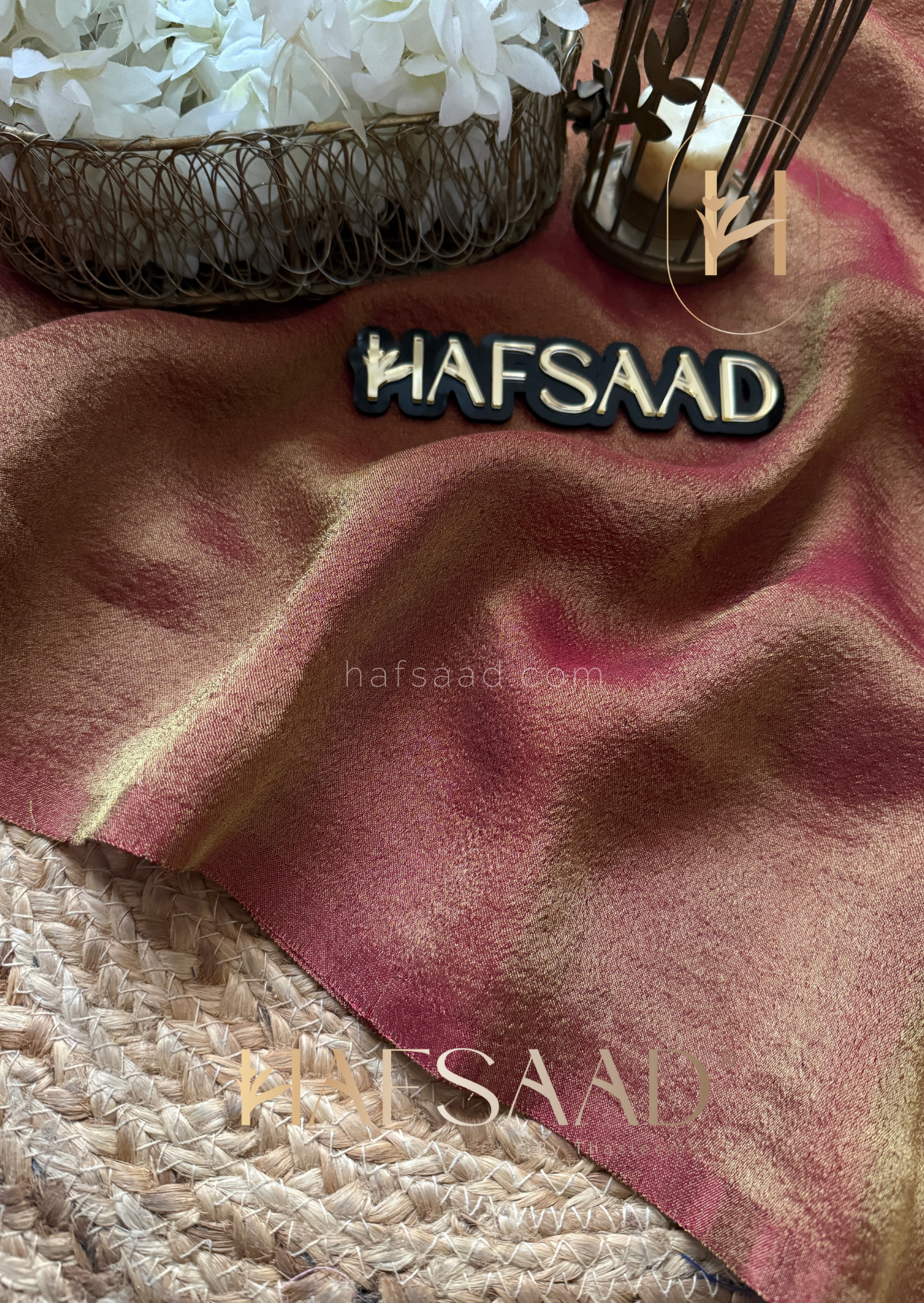 Mehnaz - Premium satin tissue saree