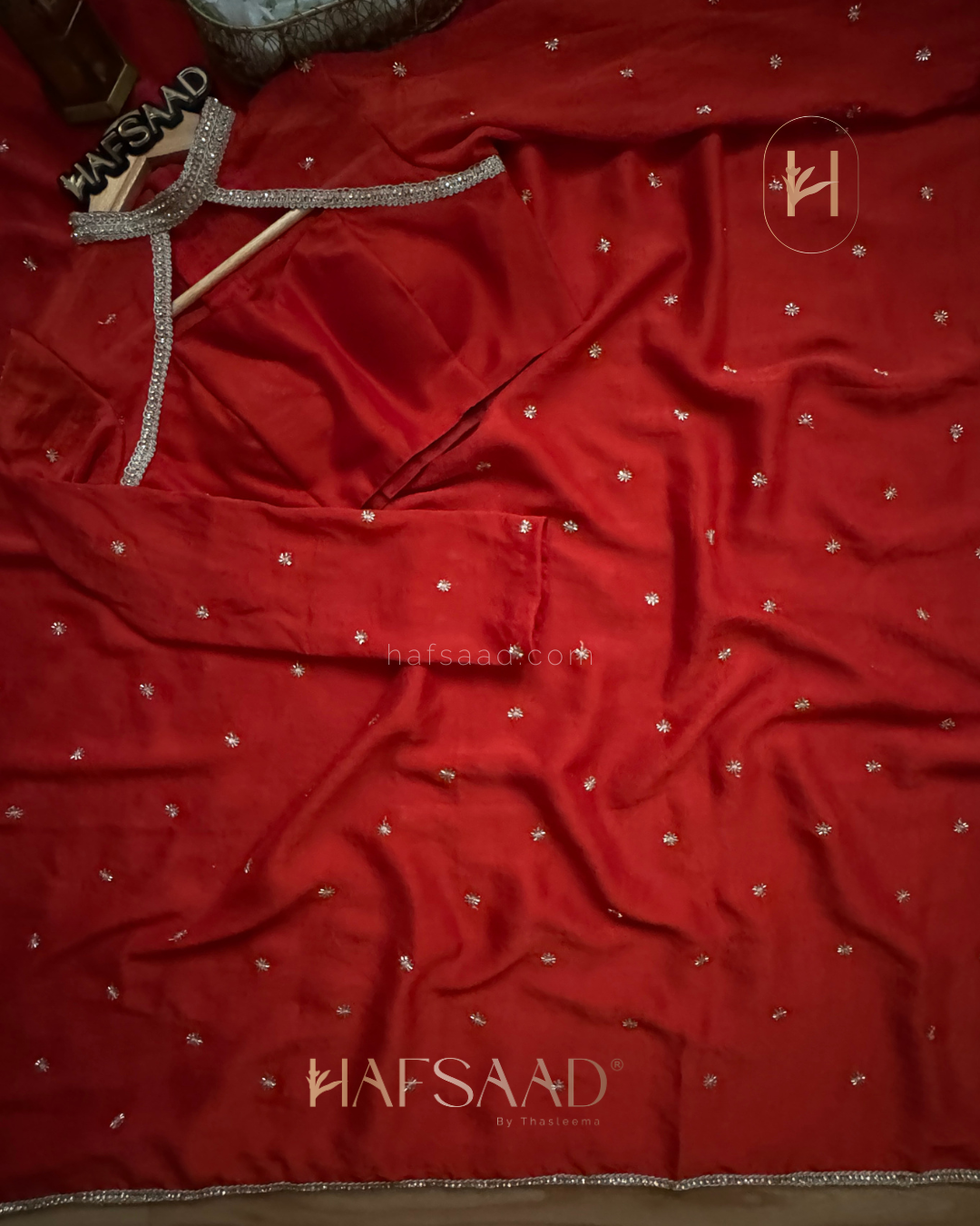 Rupali- Chiffon Silk Saree(Burnt Orange)