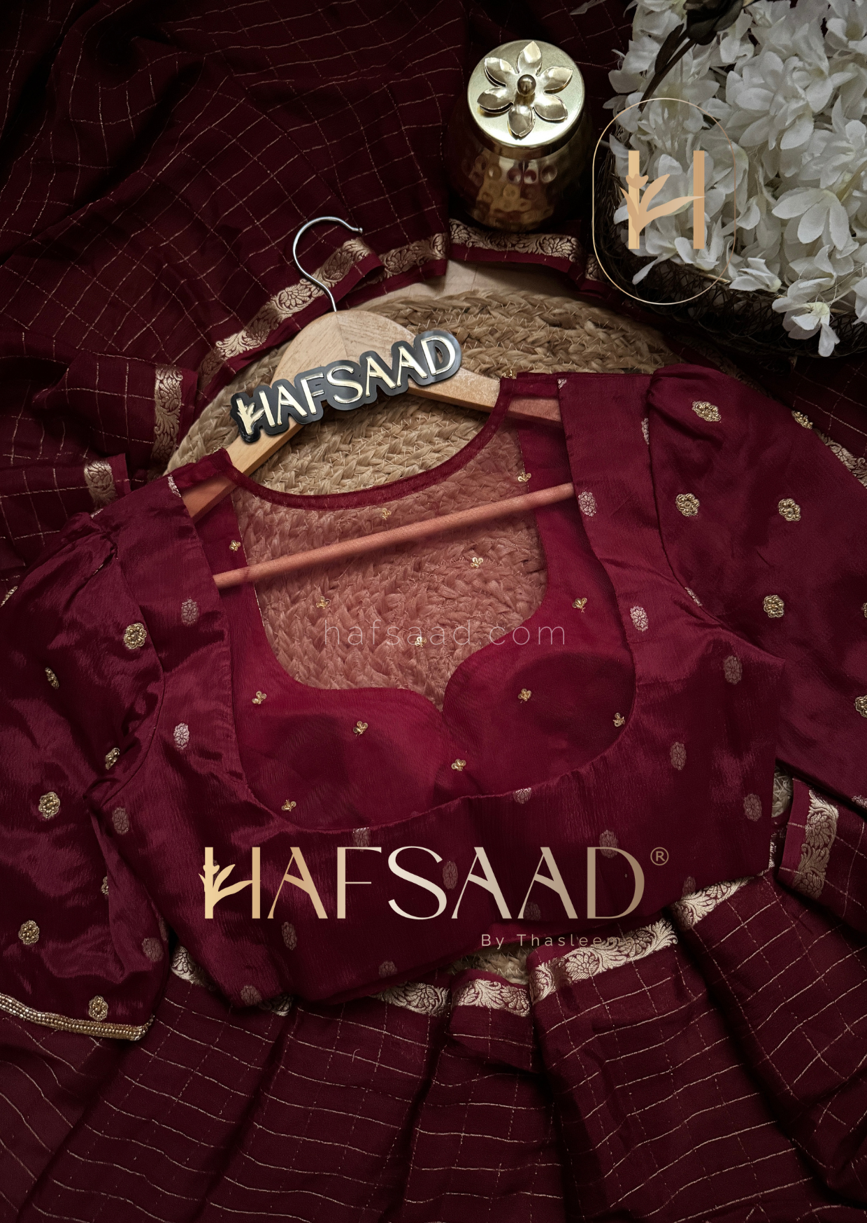 Madrasi handwork-Premium crushed chinnon saree