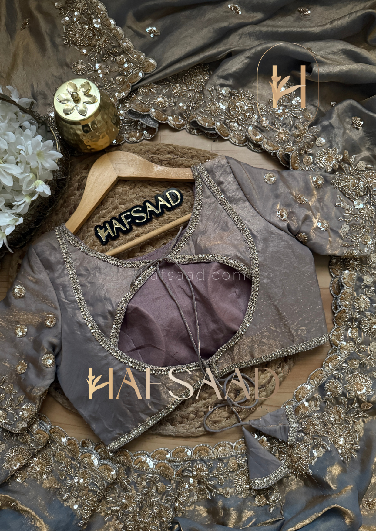 Zainab - Stardust satin saree