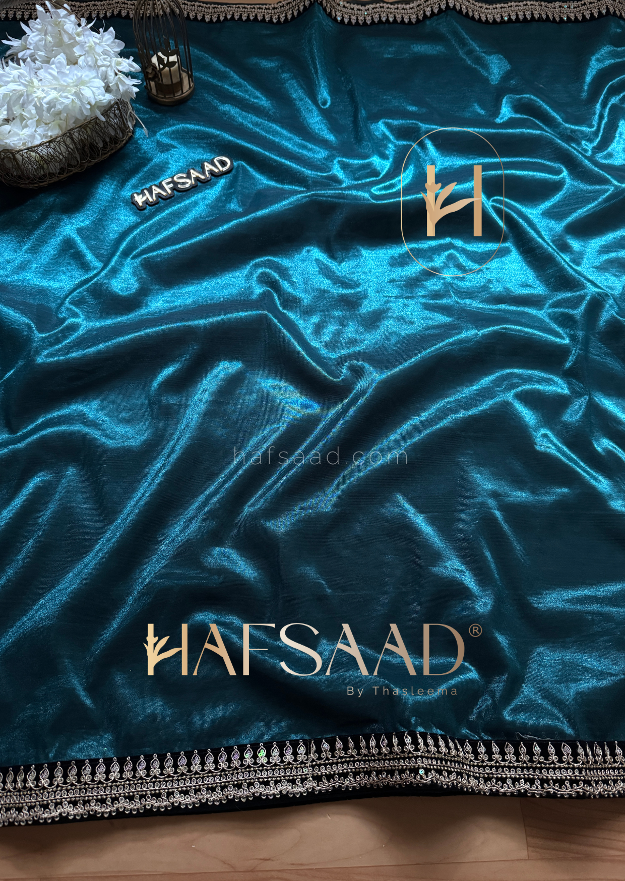 Sakhi- Blended tissue saree (Peacock)
