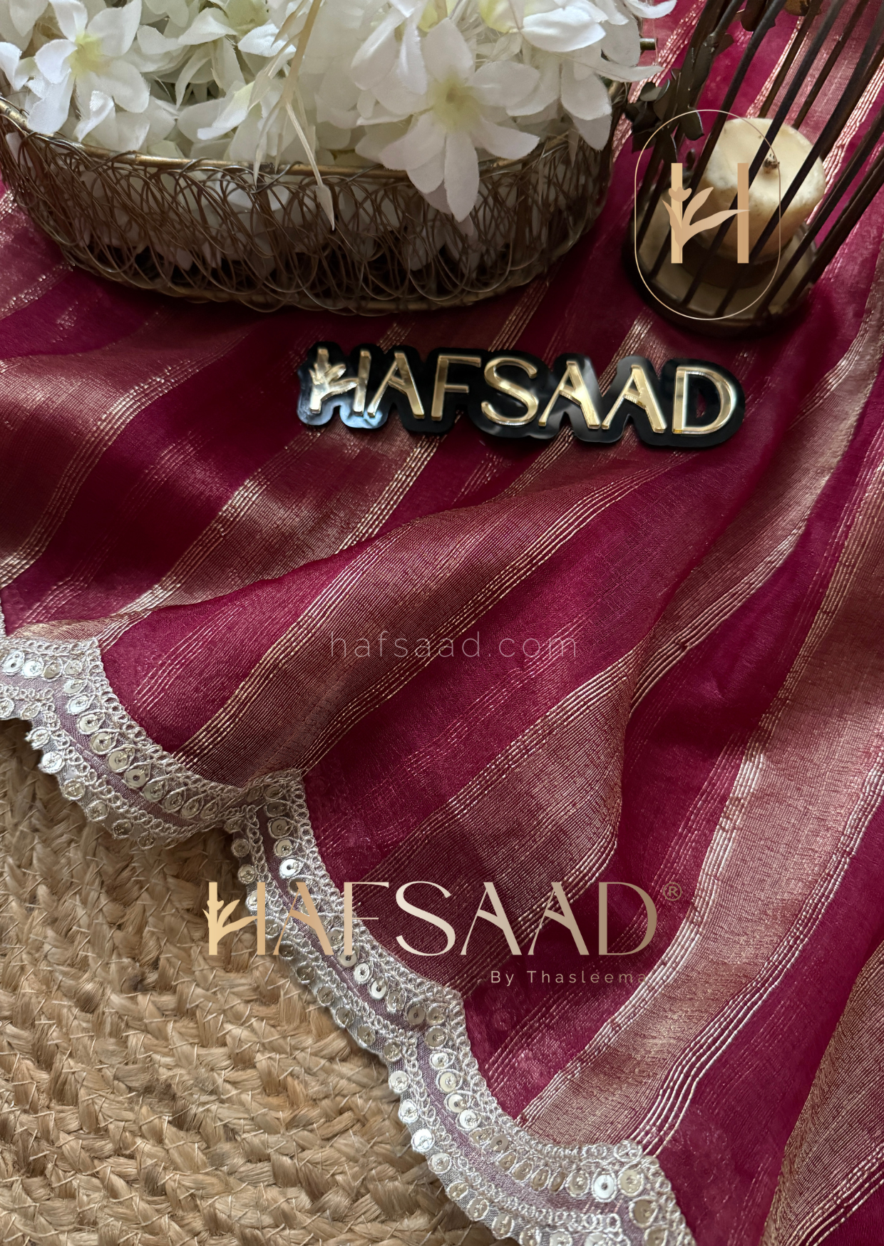 Neha - Soft tissue saree (Maroon)