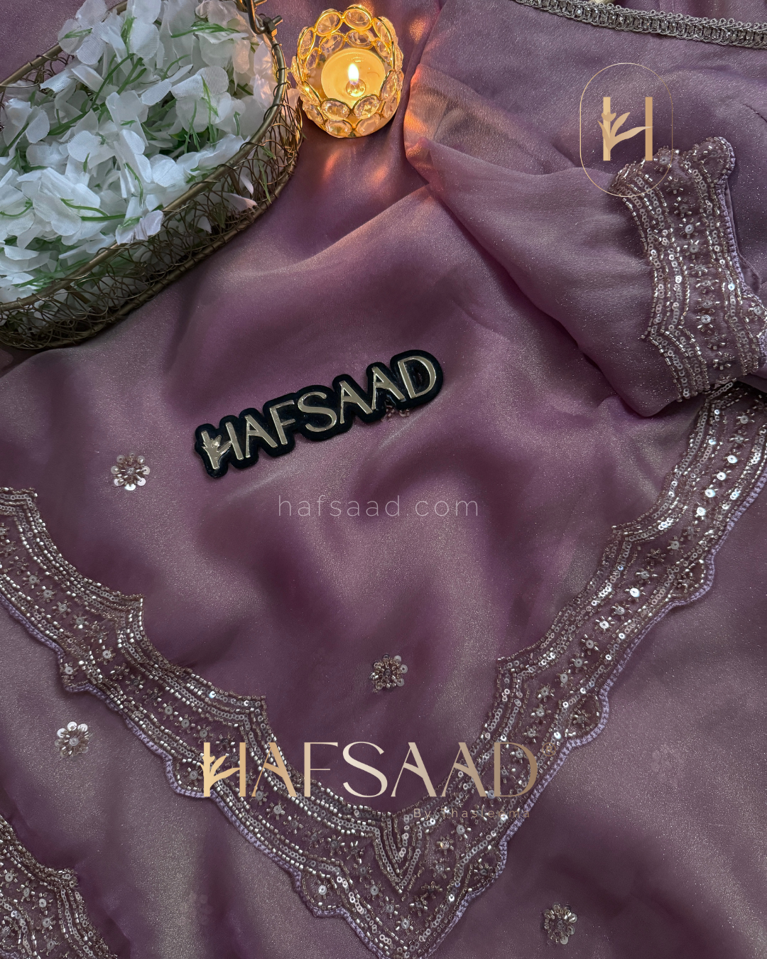 Shamrun - Soft tissue saree (Lavender)