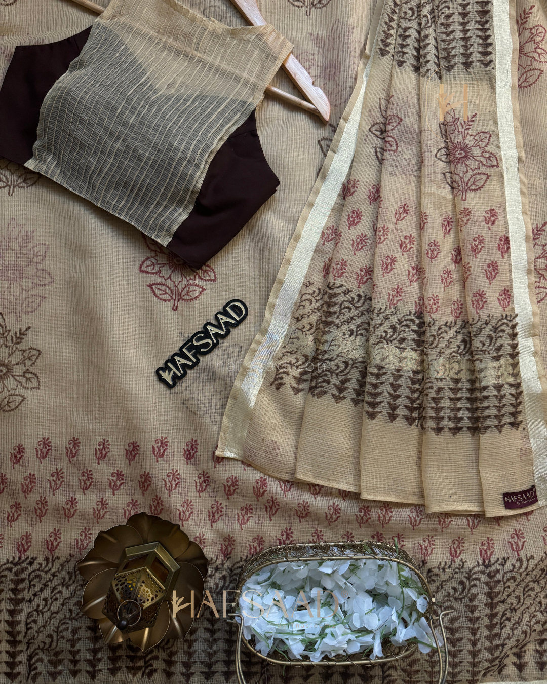 Aksha - Semi Kota print saree