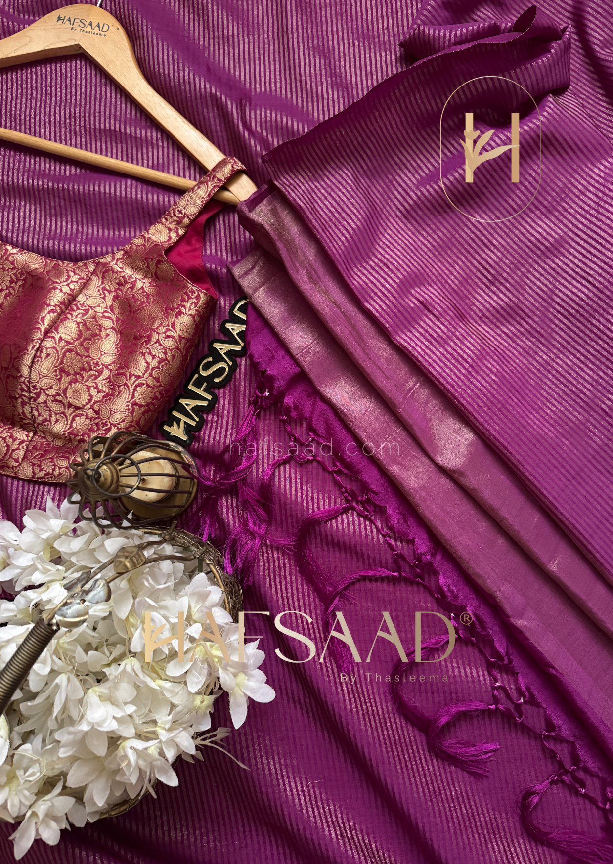 Sikha - Semi tissue silk saree (Purple)