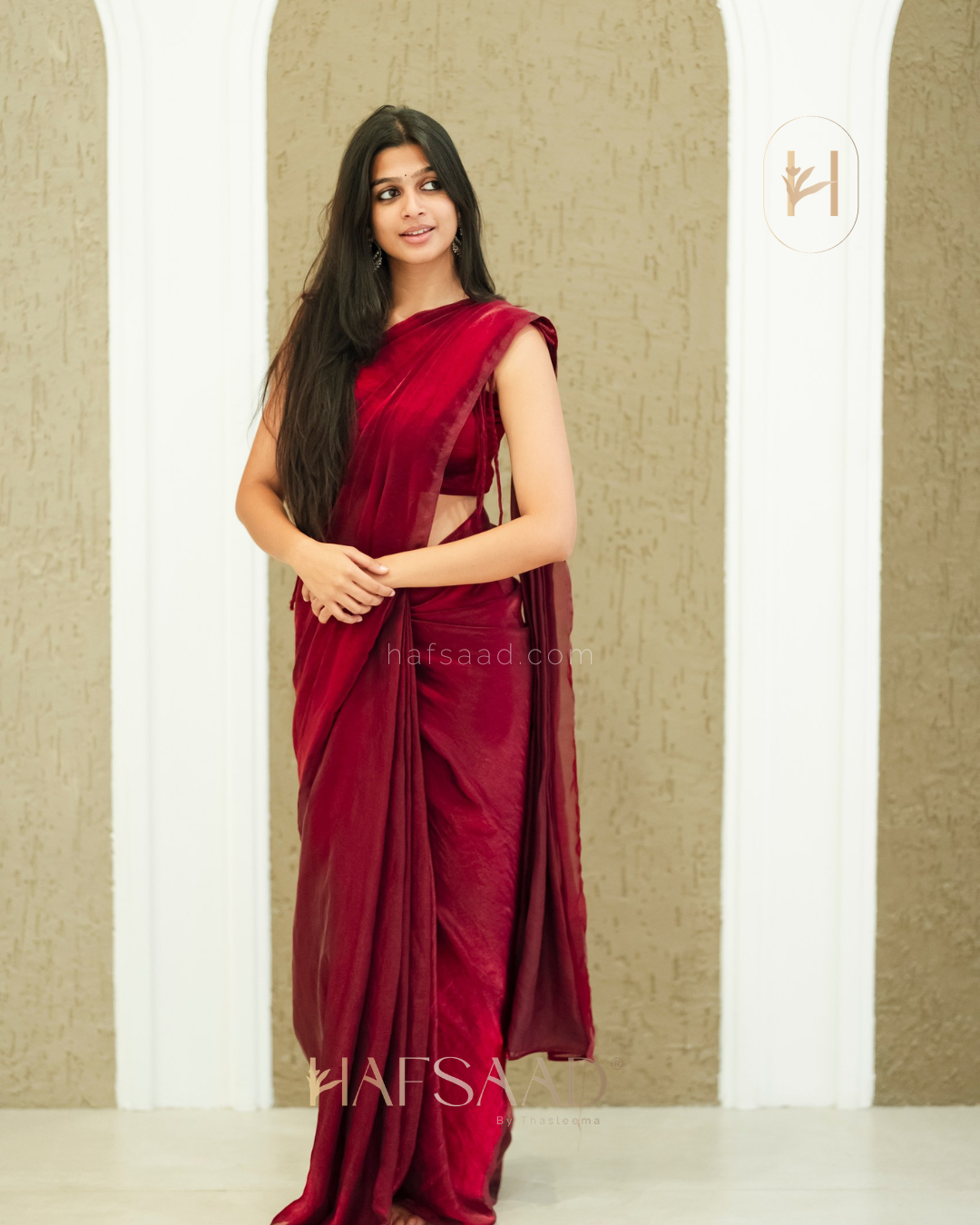 Ananthika in Sinful - Stardust satin saree