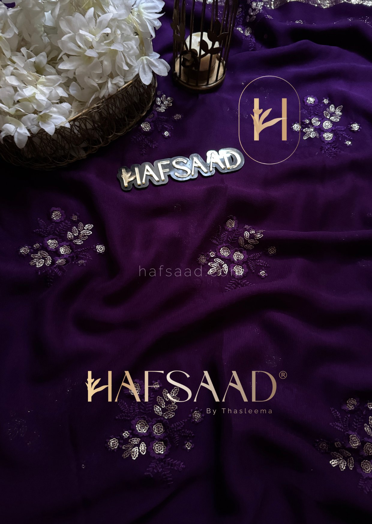 Chandini- Pure viscose saree (Purple)