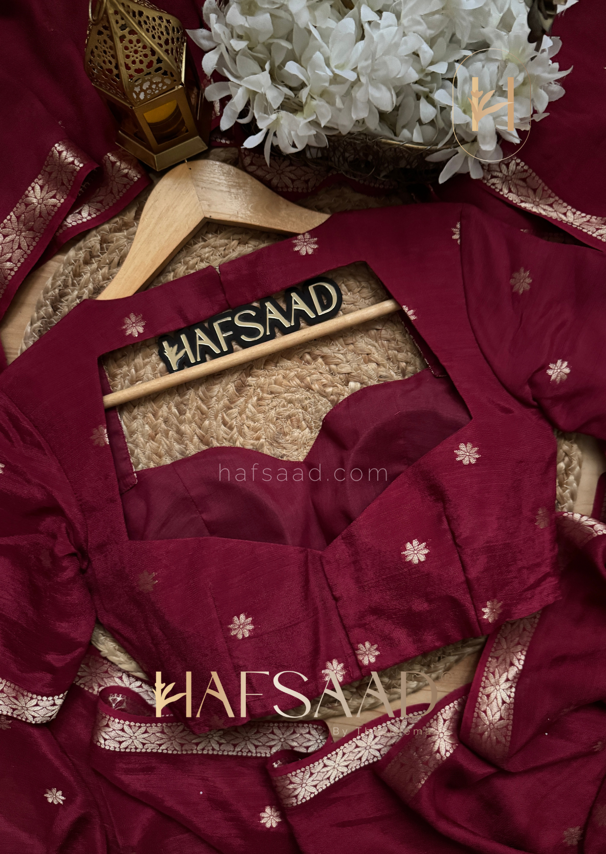 Ahalya - Pure chinnon saree (Crimson)