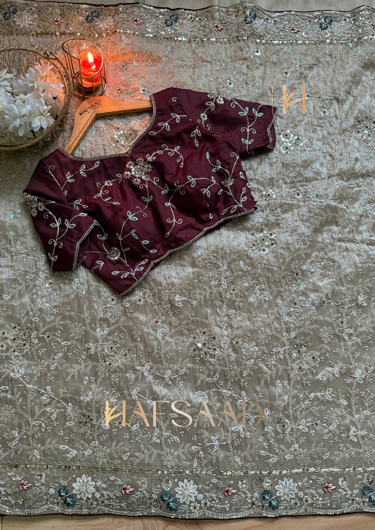 Hidaya - Soft tissue saree (Beige)