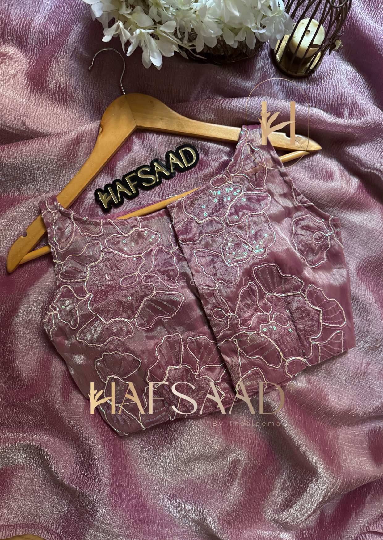 Hasini-Crushed tissue saree (Onion pink)