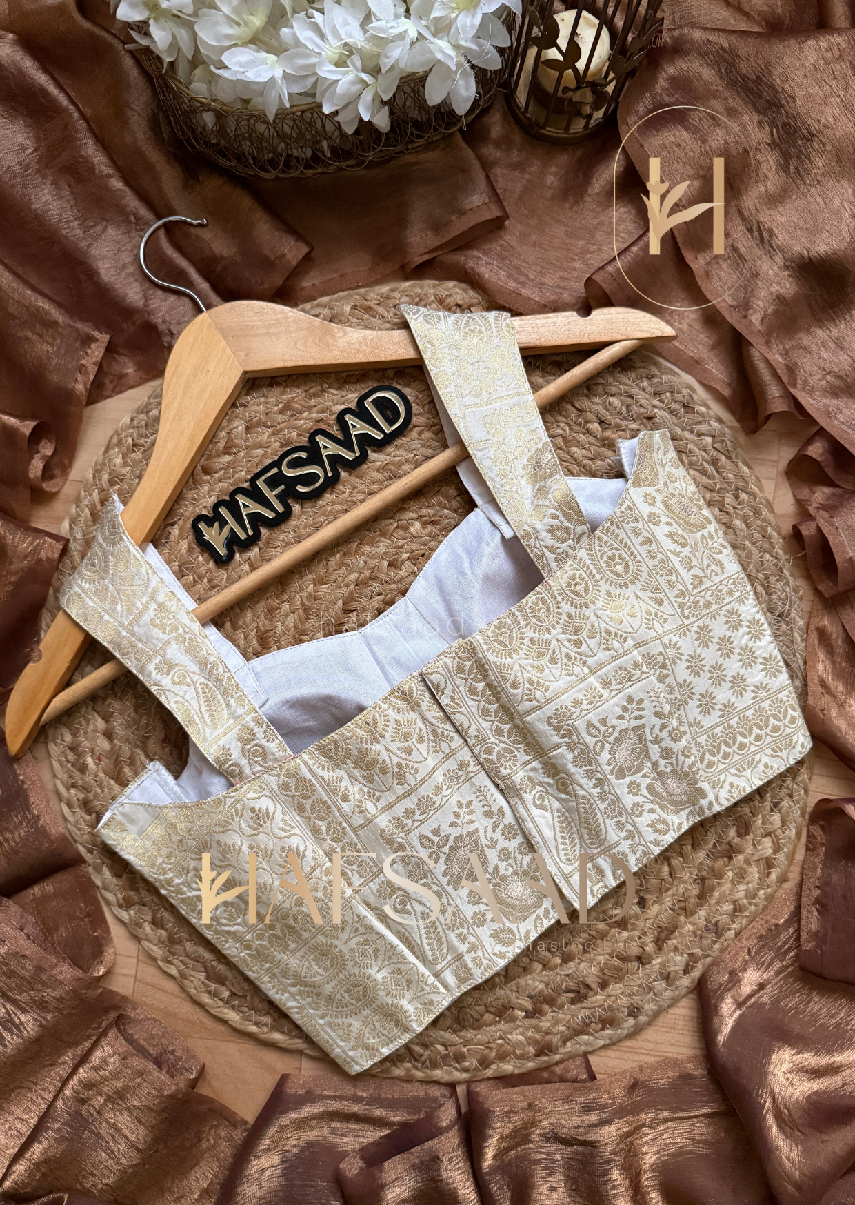 Cinnamon - Stardust satin saree