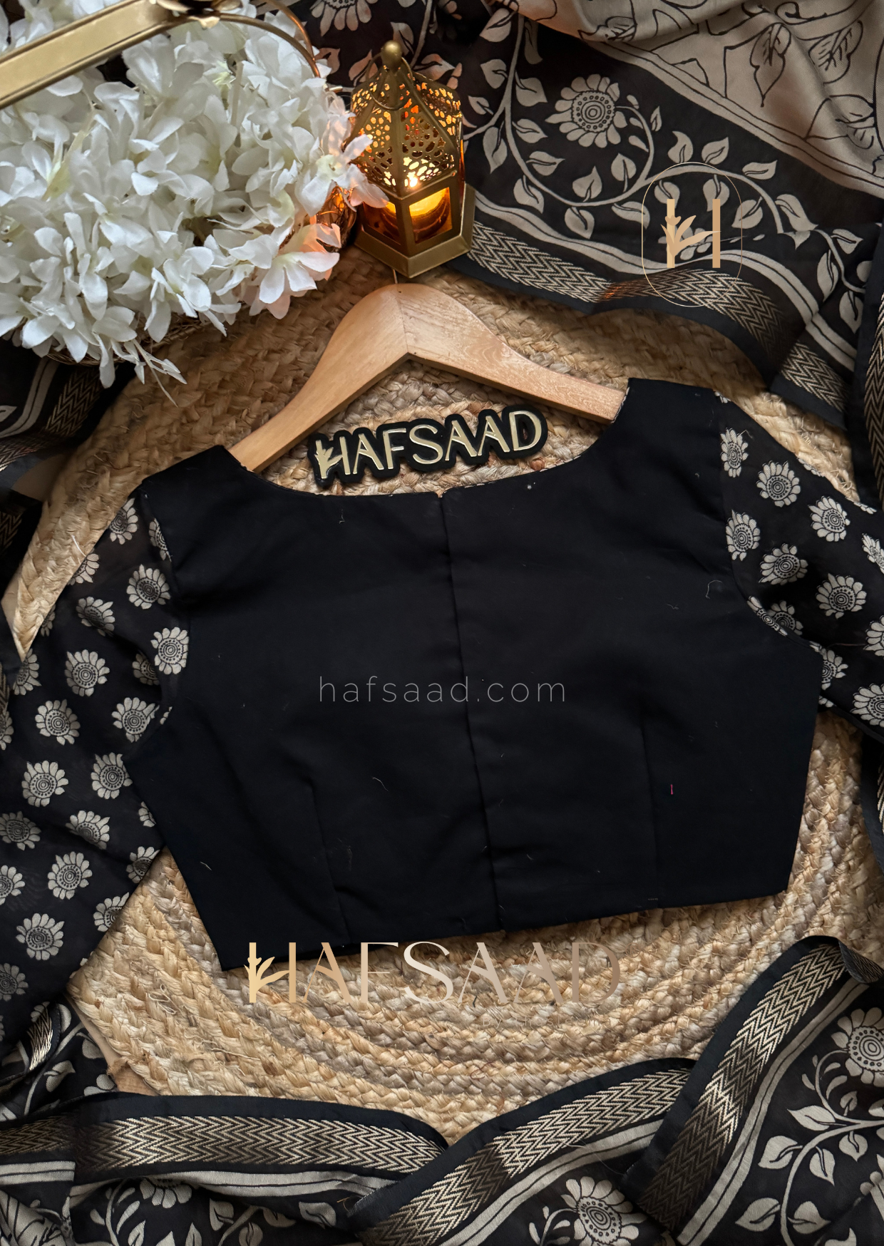 Monisha - Premium silk cotton saree (Black)