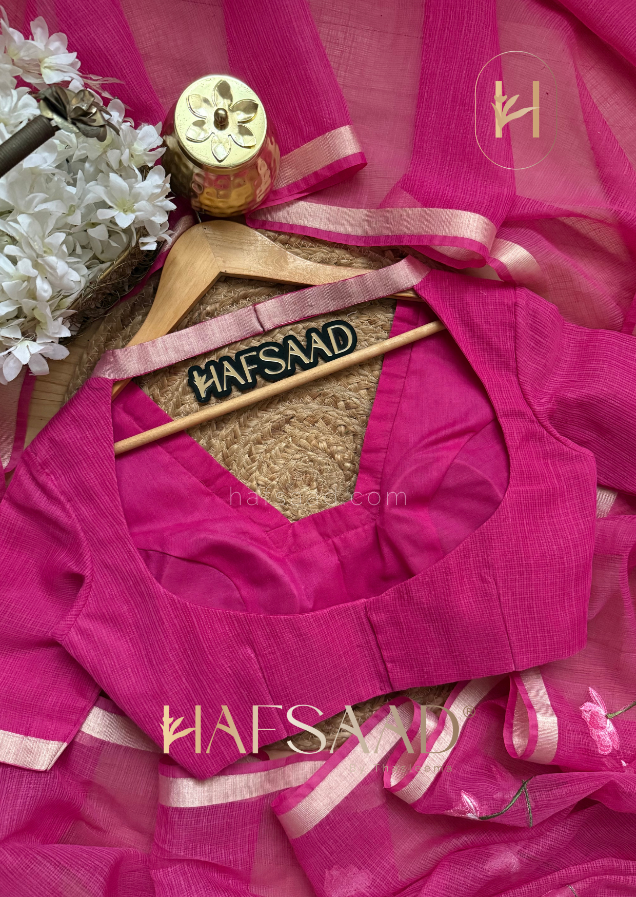 Sandra lotus - Kota Saree (Pink)
