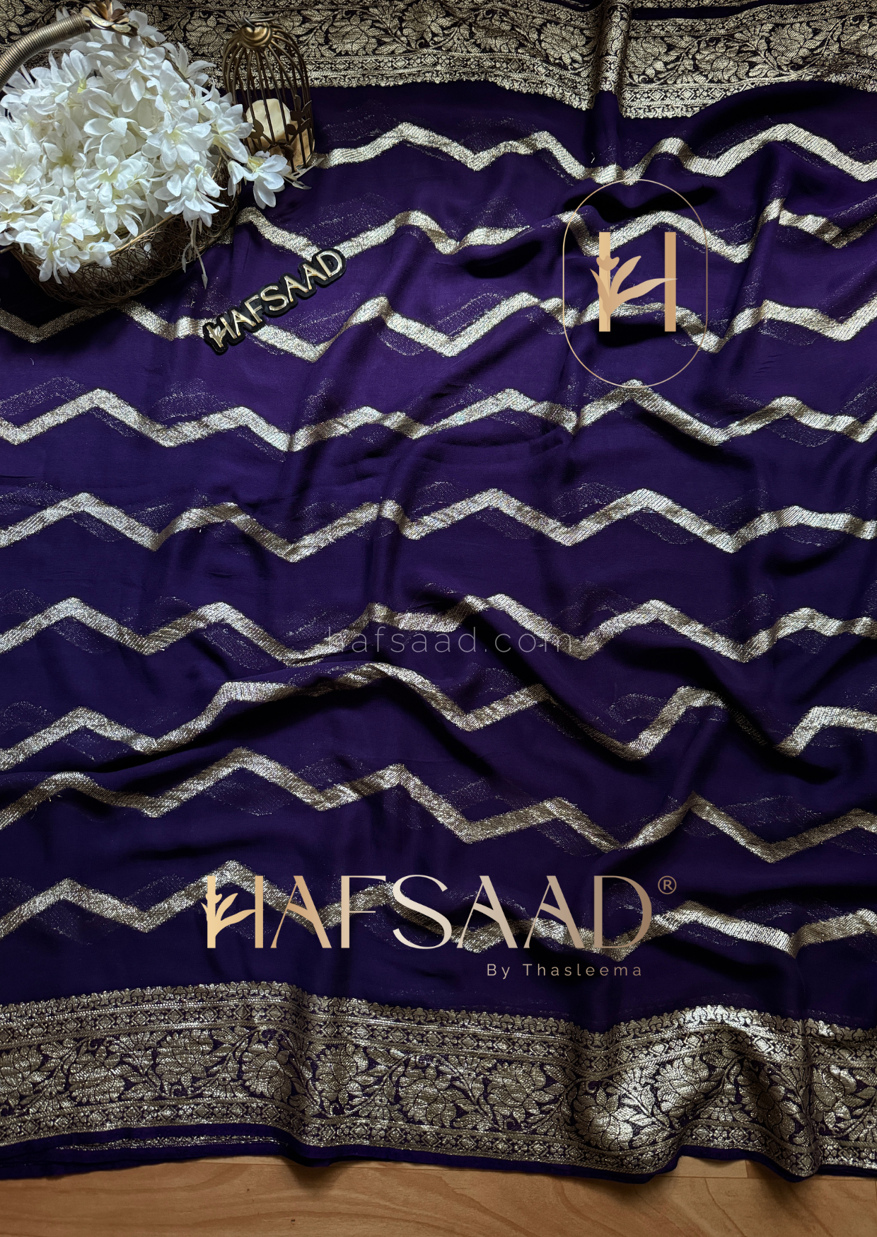 Yamini -Pure viscose saree (Purple)