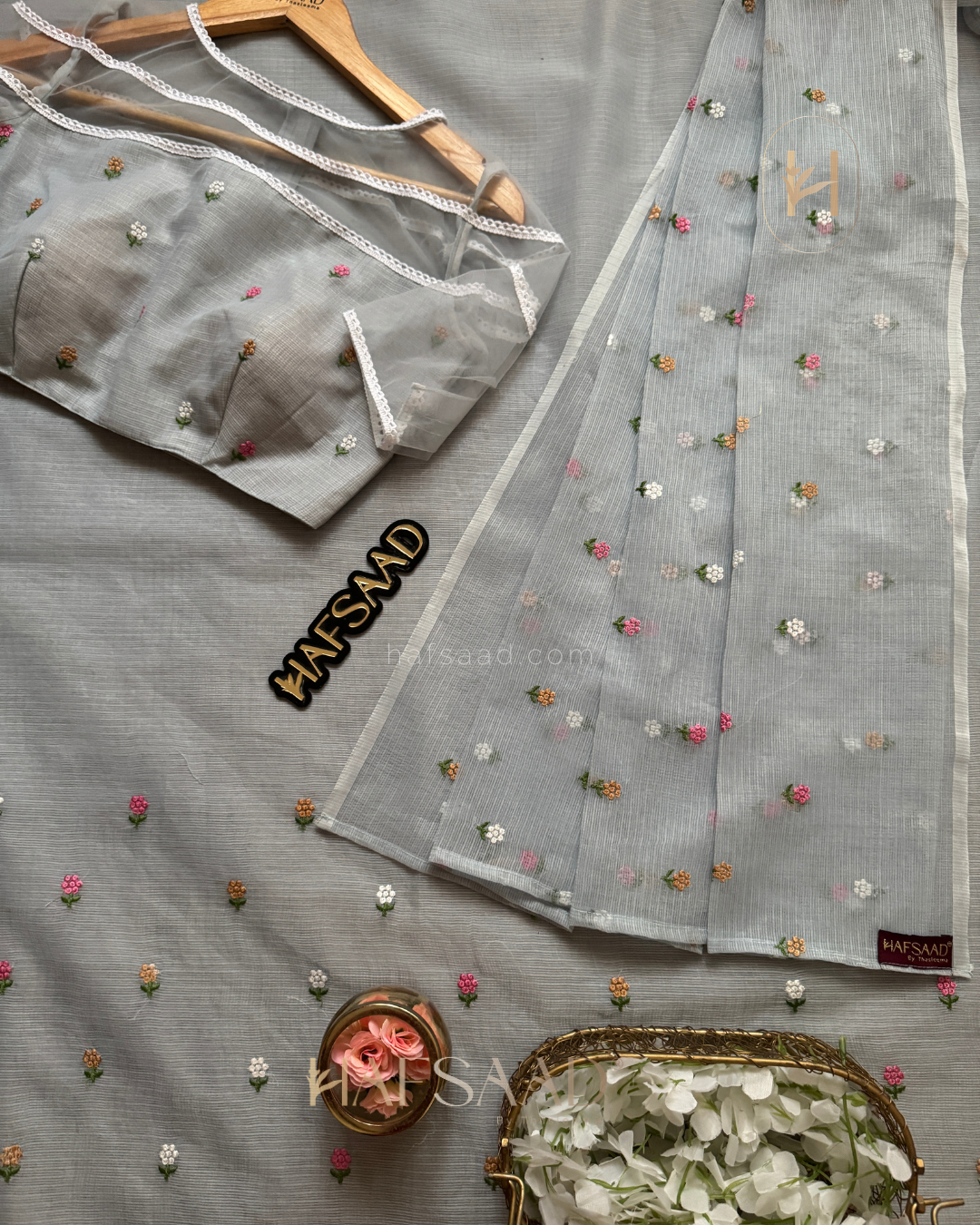 Fleur - Premium Kota Saree (blue)