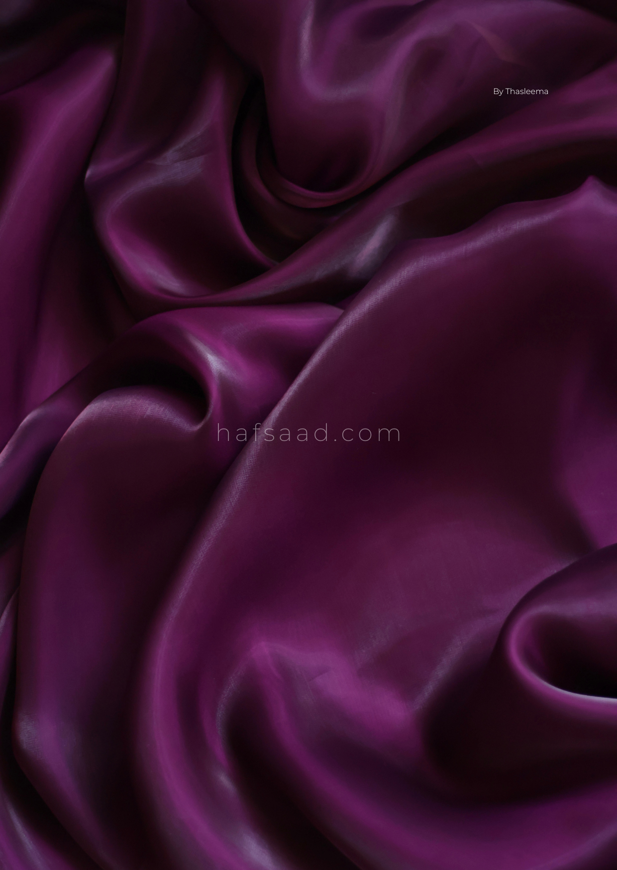 Georgia- Premium satin organza saree (Purple sangria)