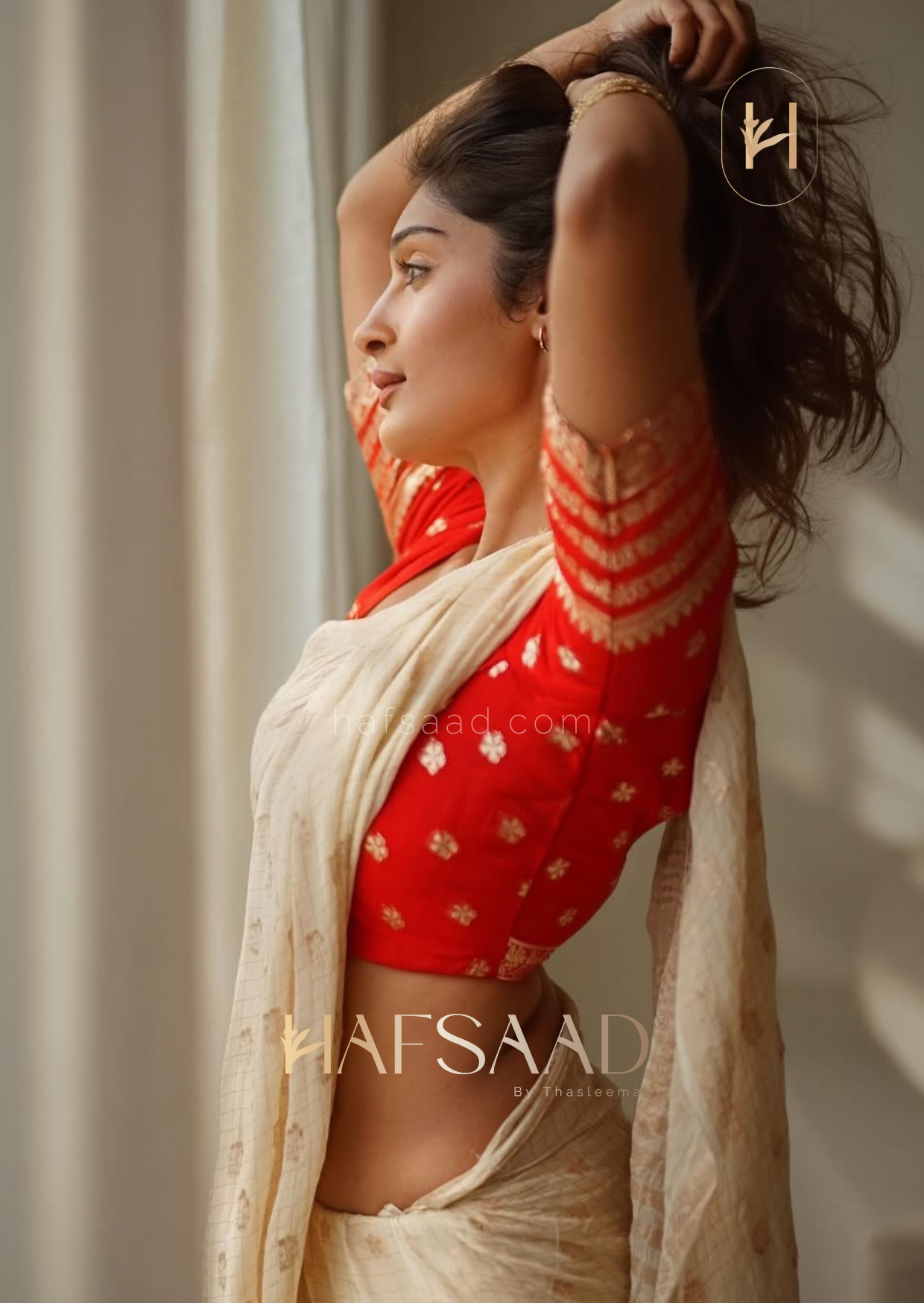 Niharika in Deepika chex saree