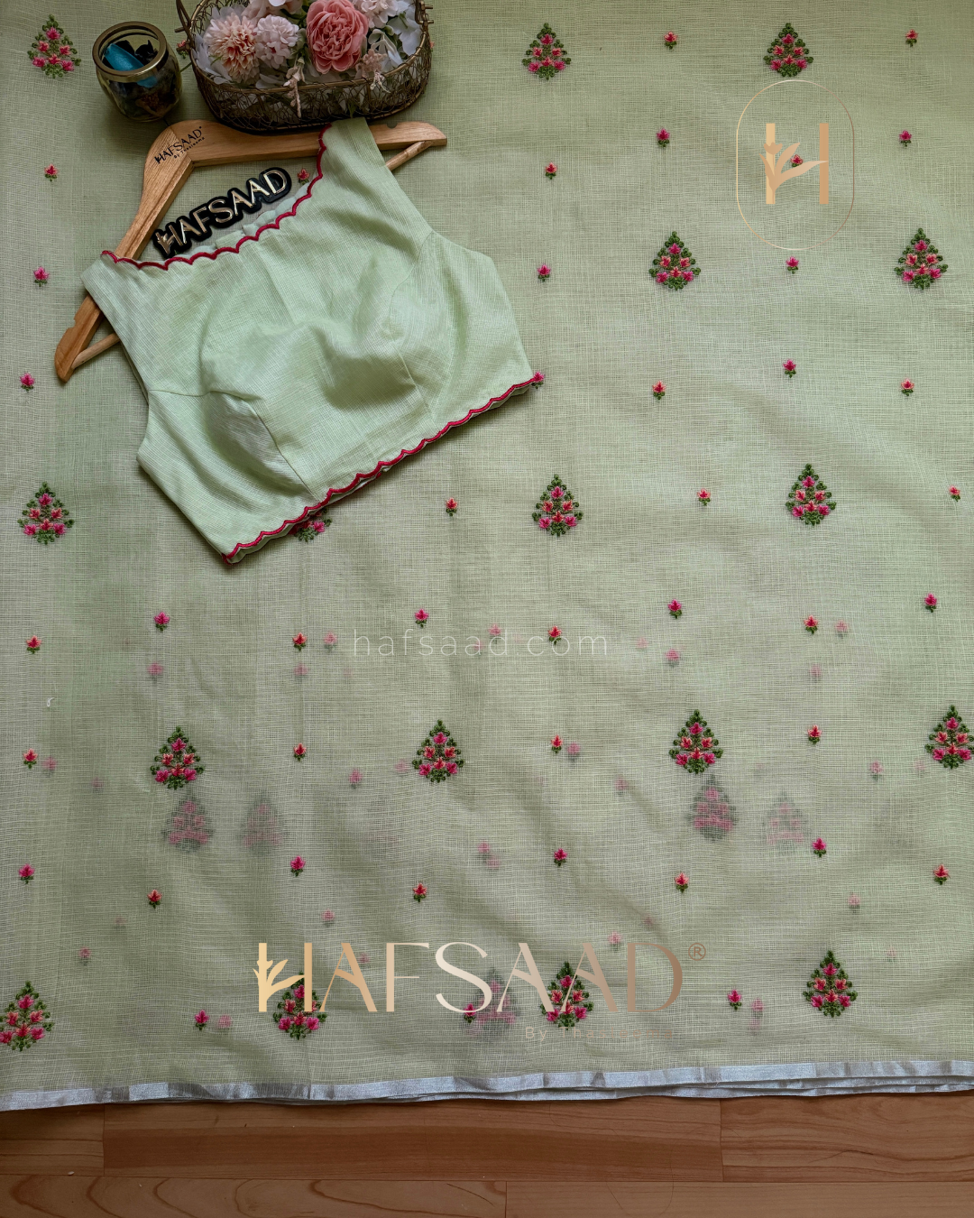 Christmas kota - Pure Kota saree (Green)