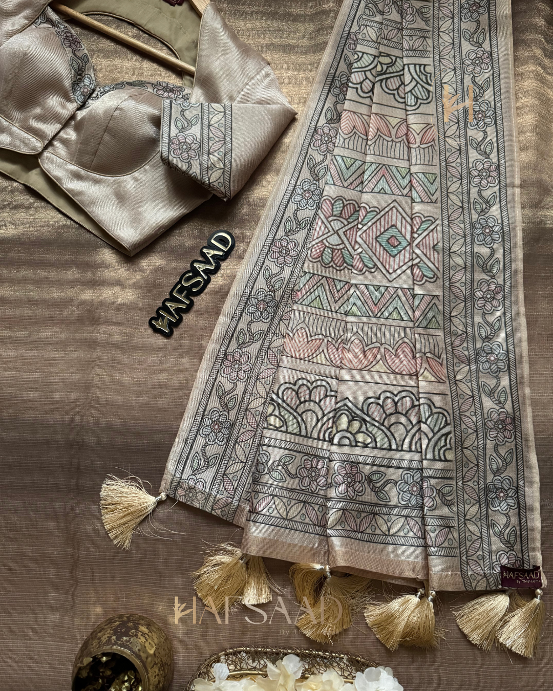 Poorvi- Blended Tissue Saree