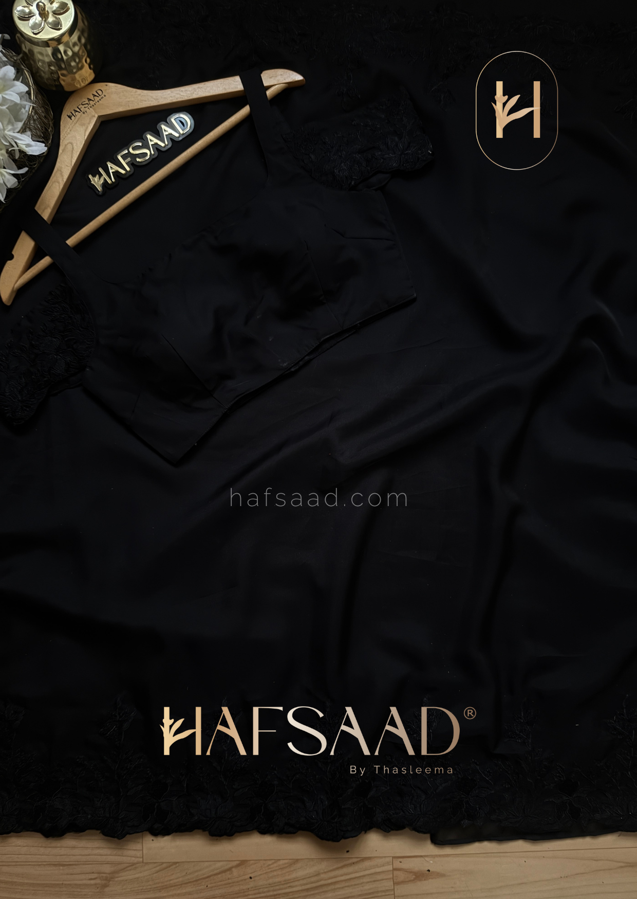 Heidi - Tabby organza saree (Black)