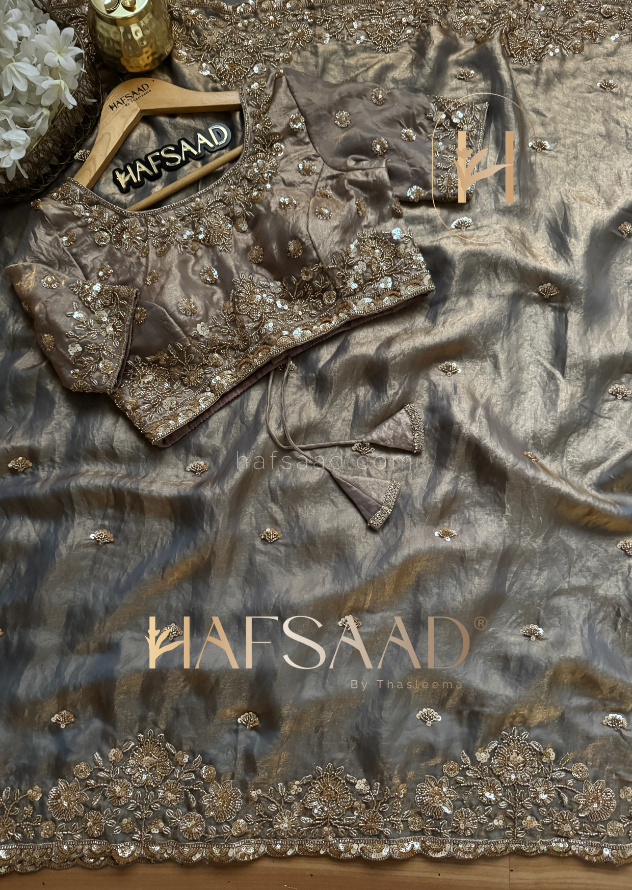 Zainab - Stardust satin saree