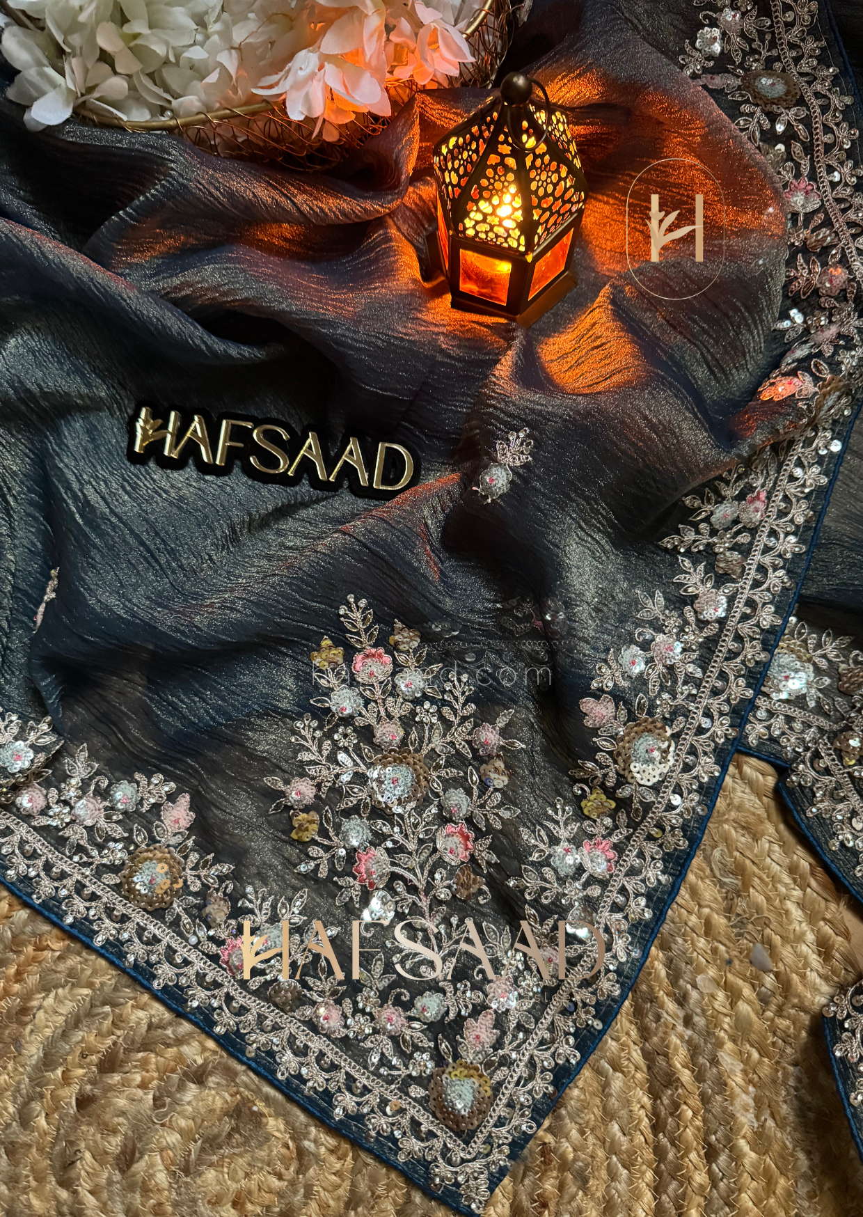 Sayna - Soft shimmer chiffon saree