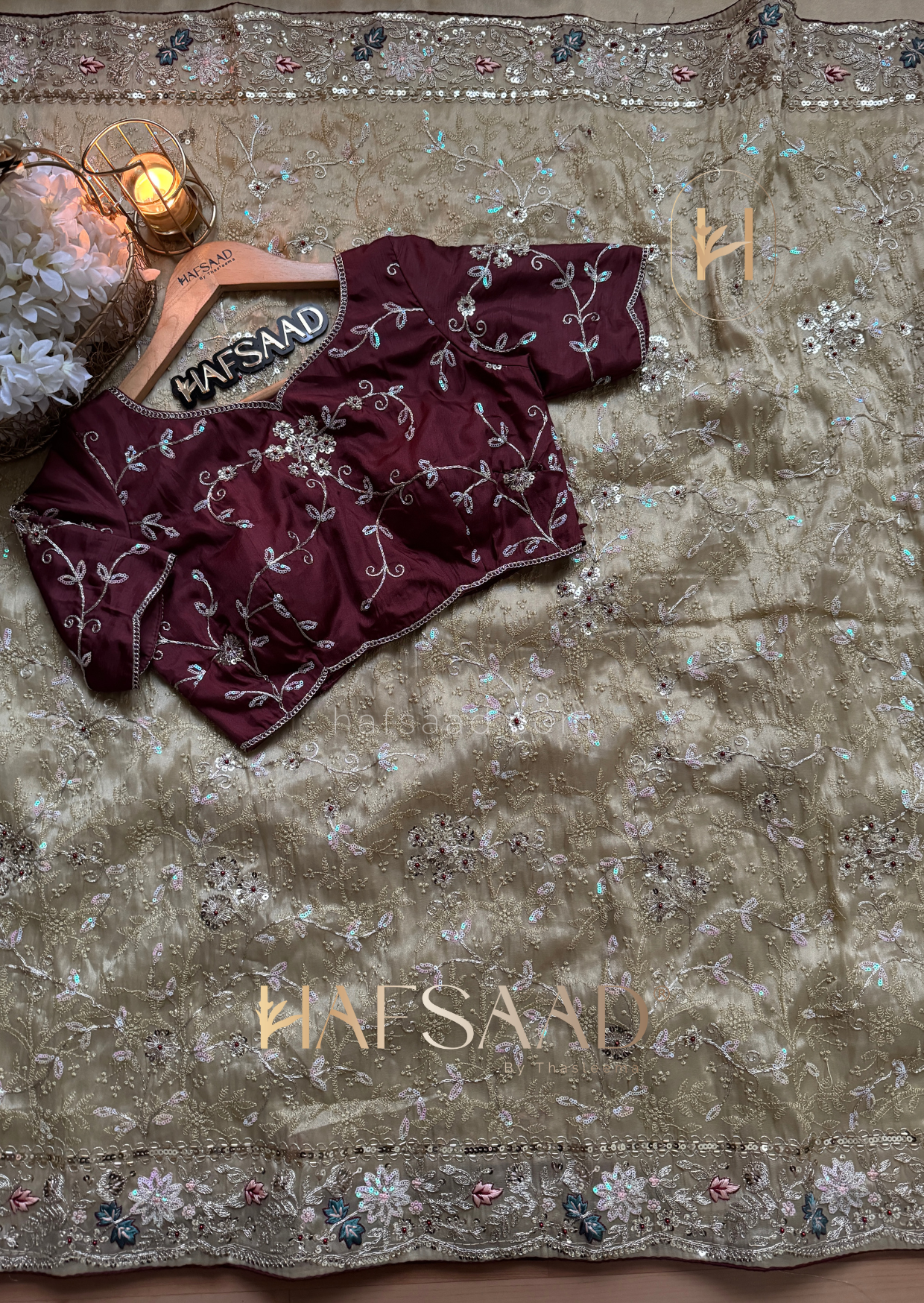 Hidaya - Soft tissue saree (Lime)