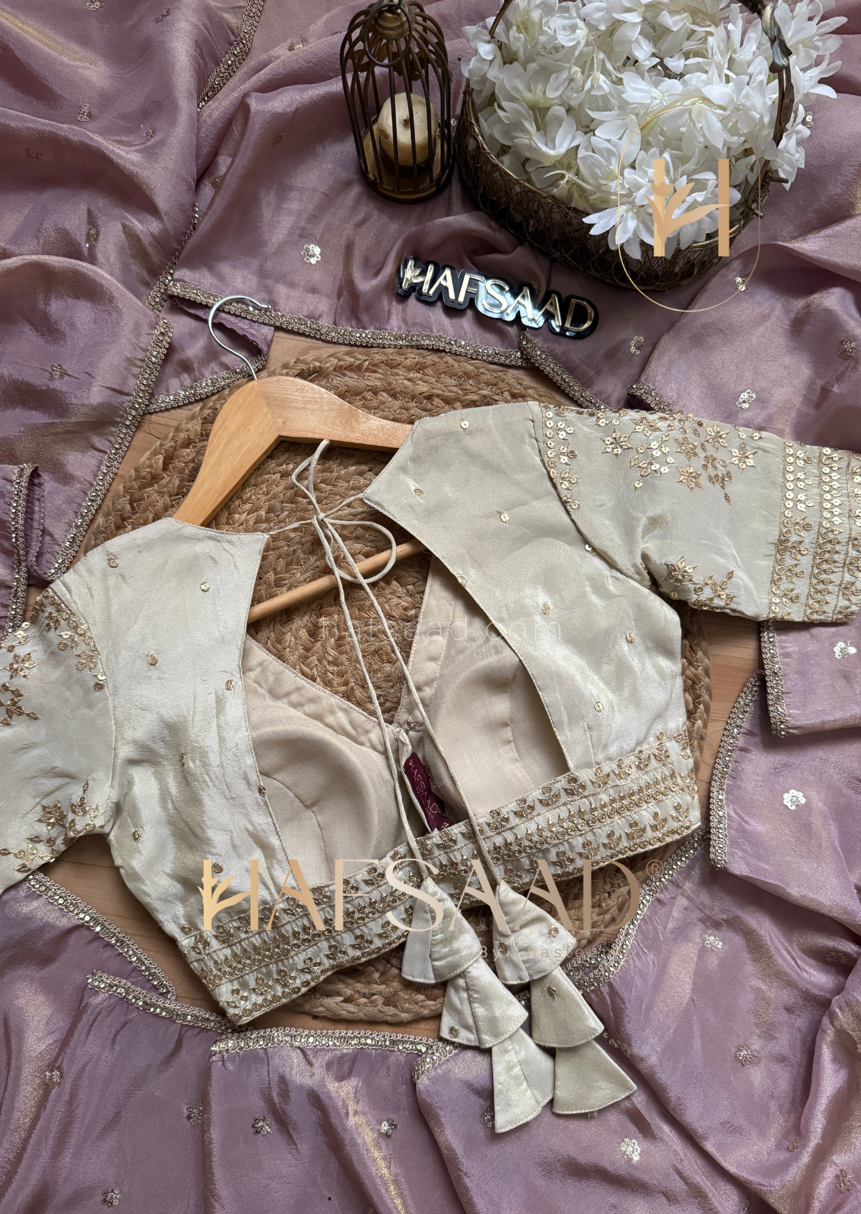 Indhu - Soft tissue saree ( Dusty lavender )