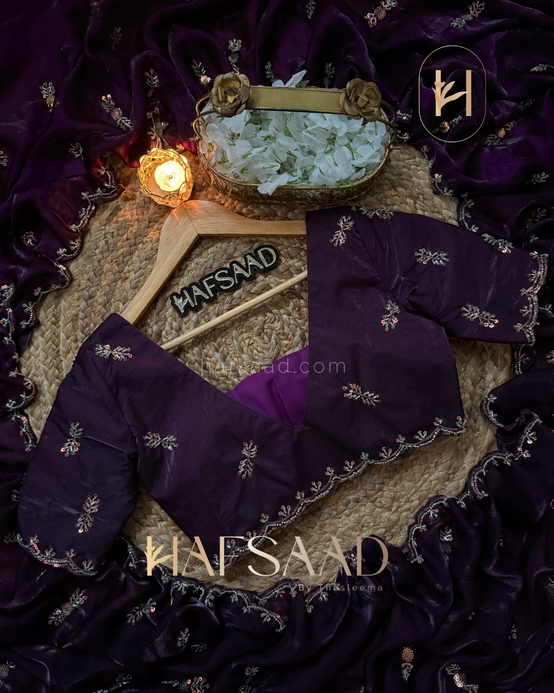 Huda - Stardust Satin Saree