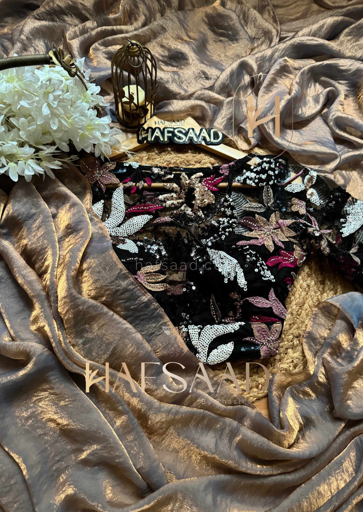 Sunset secrets- Fluid organza saree
