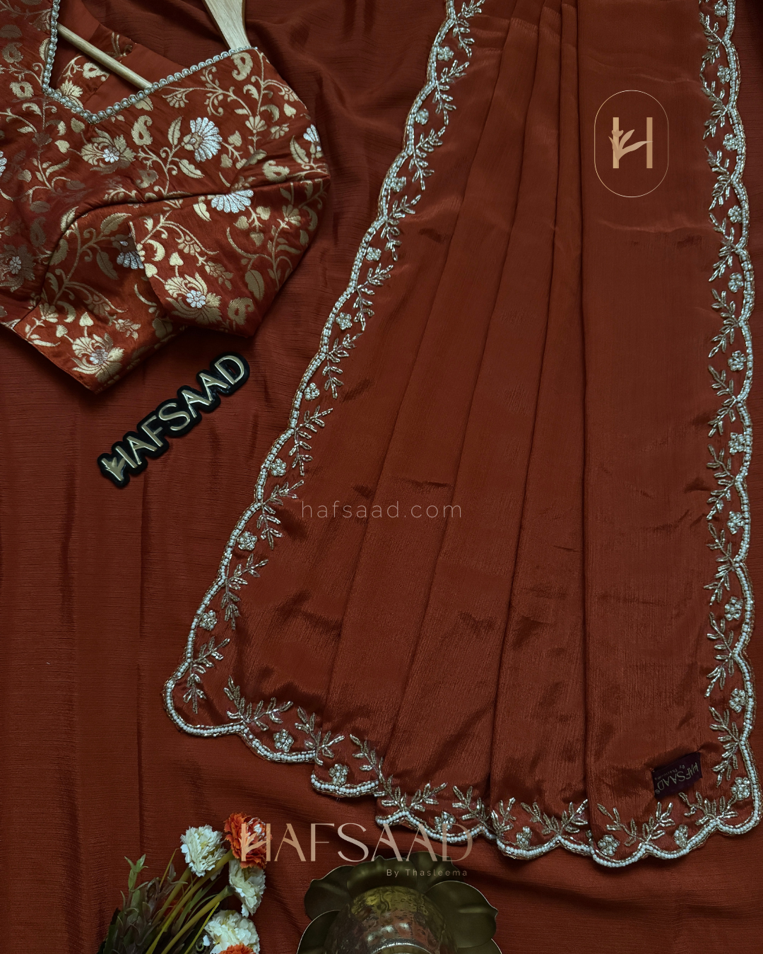 Himanshi - Chinnon saree (orange)