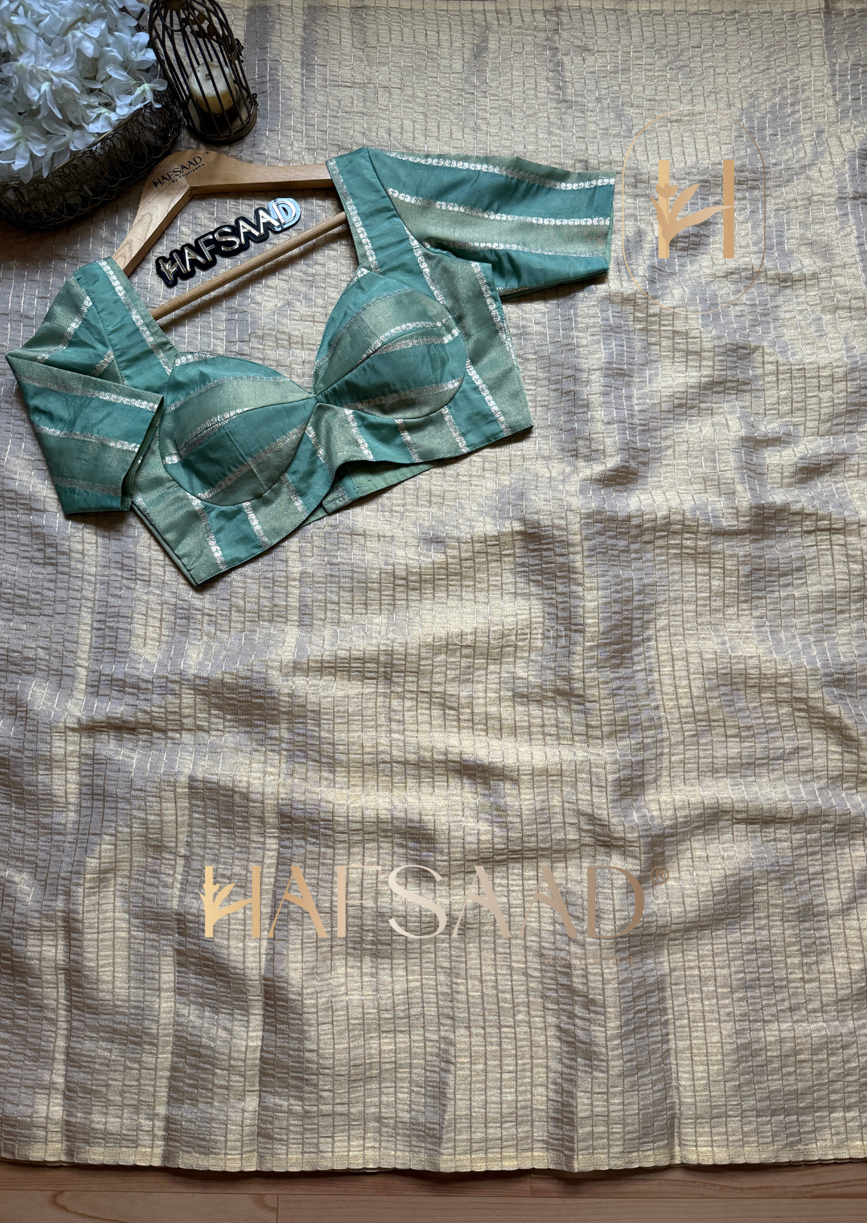 Anmol - Semi tissue silk saree (Green)