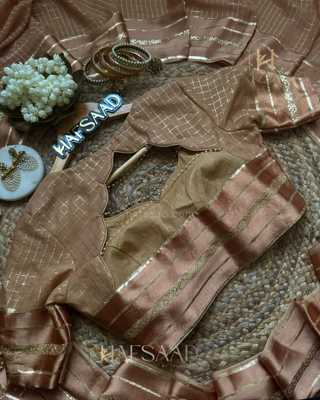 Ishika- pure viscose saree (Gold)