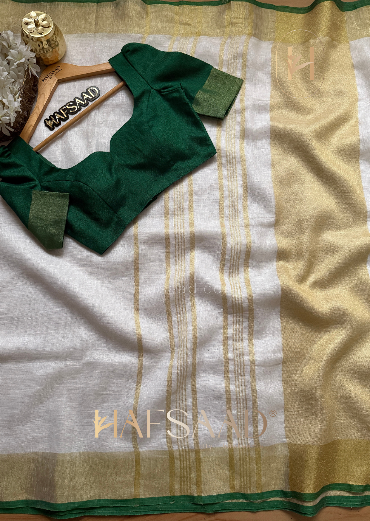 Sundari - Pure linen saree